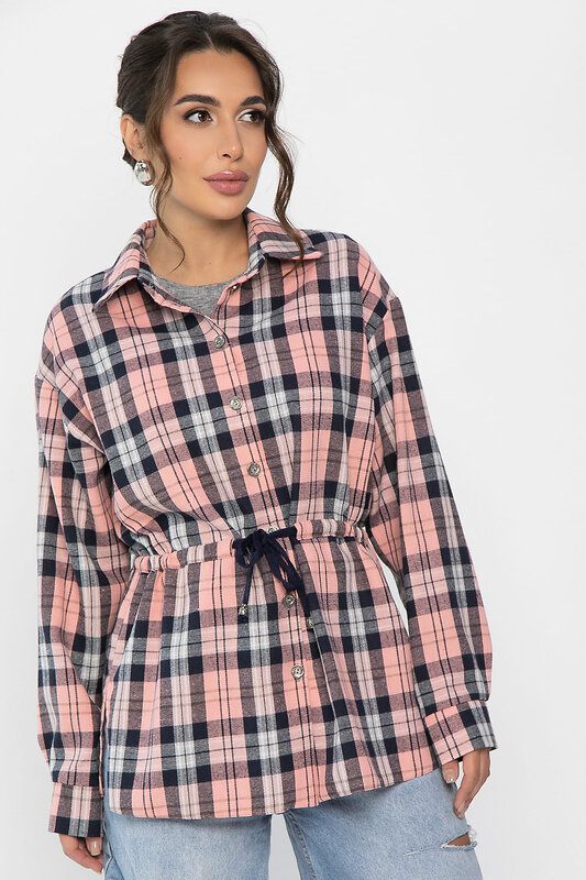 LT Collection Рубашка 557329 Б14275-4М розово-синий