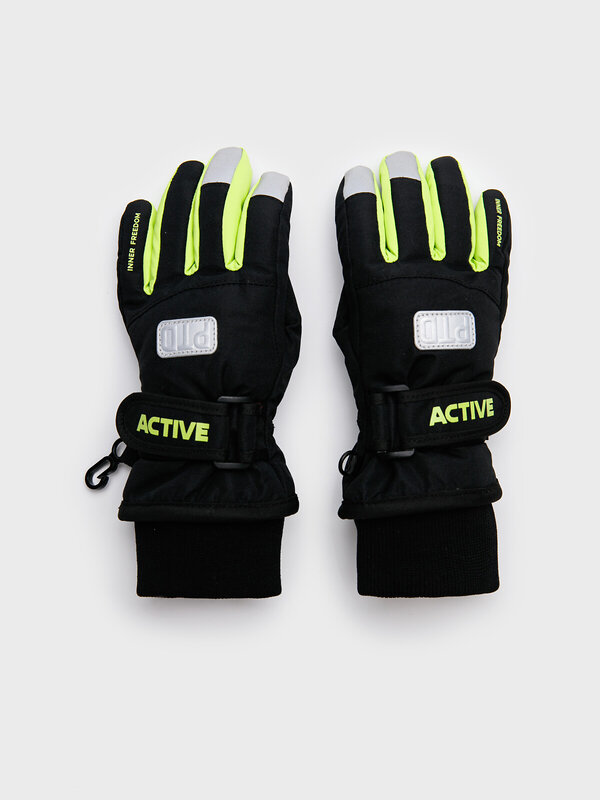 PLAYTODAY Перчатки 557444 32412964 черный,светло-зеленый