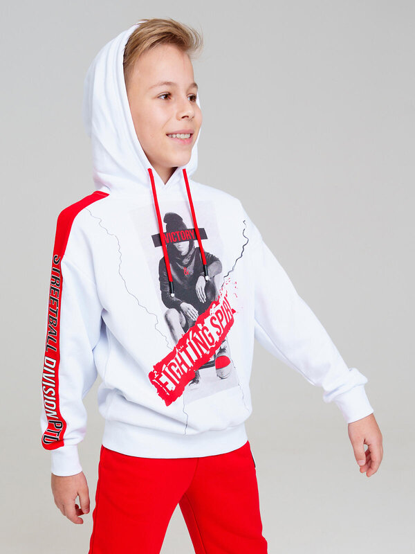PLAYTODAY Толстовка 557467 12511040 белый,красный