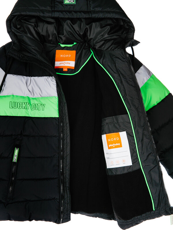 PLAYTODAY Куртка 557539 32411252 черный,зеленый,серебряный