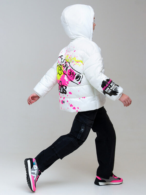 PLAYTODAY Куртка 557607 12521210 белый,фуксия,светло-зеленый