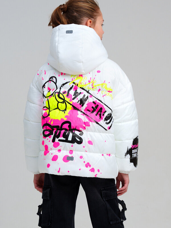 PLAYTODAY Куртка 557607 12521210 белый,фуксия,светло-зеленый