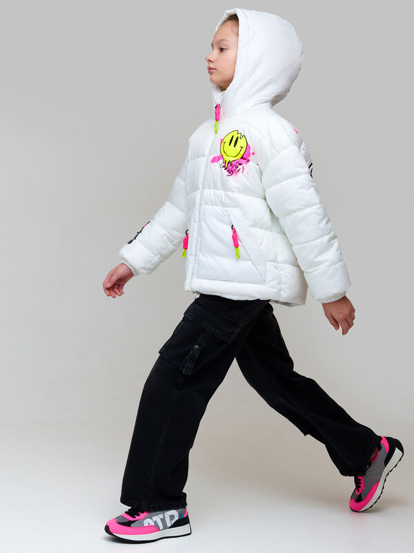 PLAYTODAY Куртка 557607 12521210 белый,фуксия,светло-зеленый