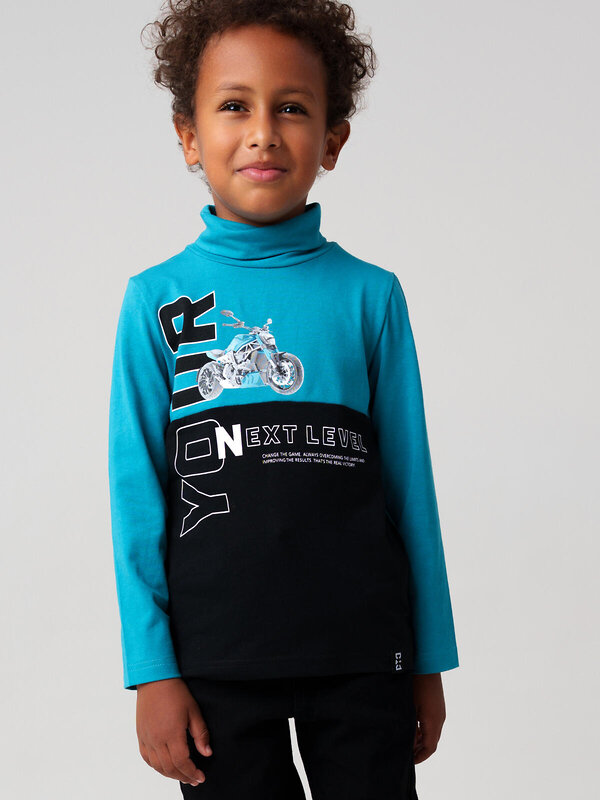 PLAYTODAY Водолазка 557612 32512285 черный,бирюзовый