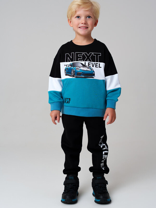 PLAYTODAY Толстовка 557613 32512304 бирюзовый,черный,белый