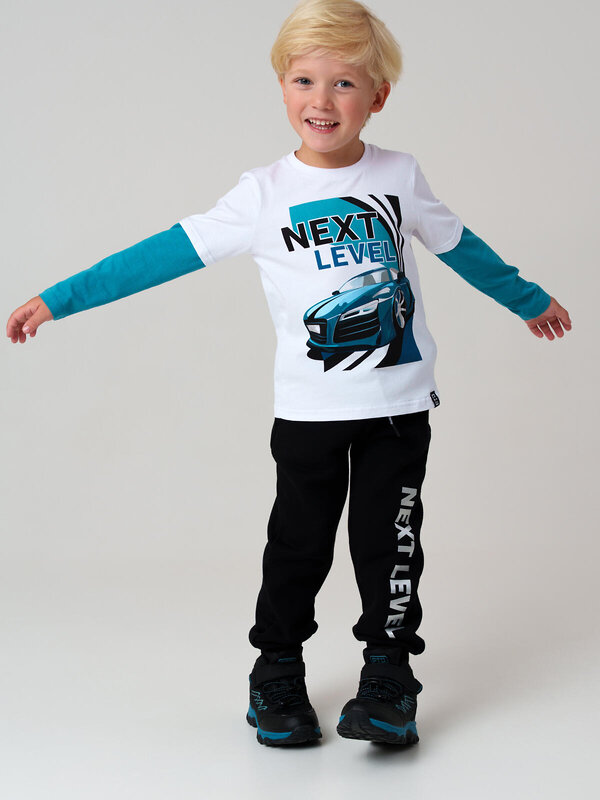 PLAYTODAY Фуфайка 557617 32512311 белый,бирюзовый