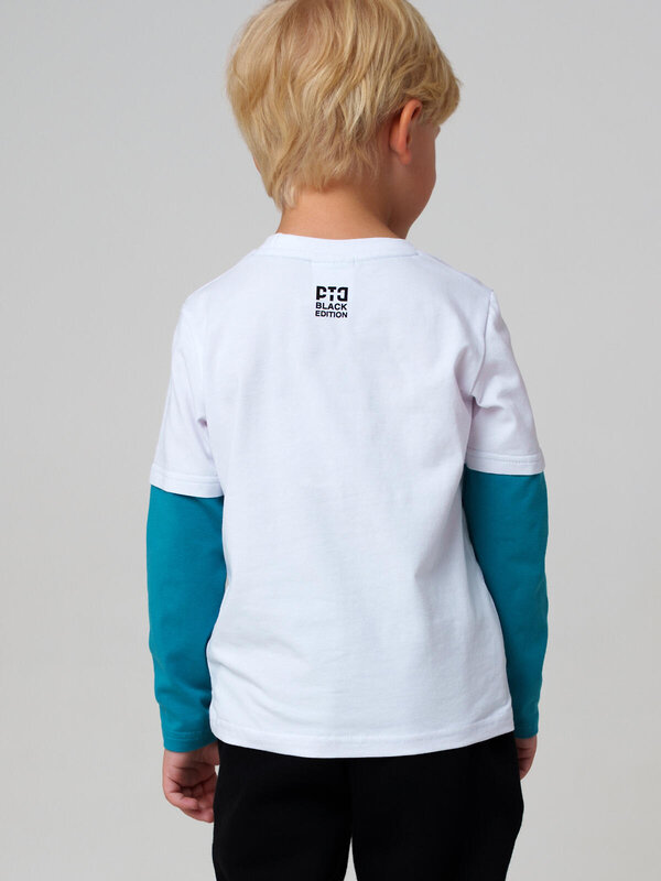 PLAYTODAY Фуфайка 557617 32512311 белый,бирюзовый