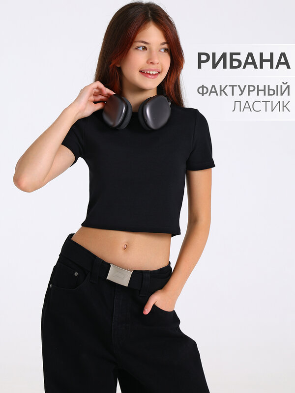 Апрель Футболка 557734 1ДДФК4683200 черный