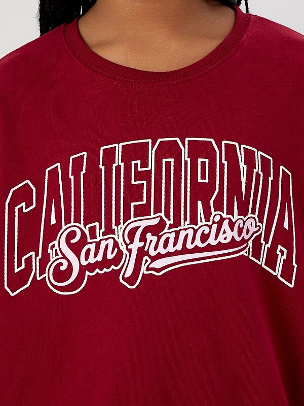 MARK FORMELLE Свитшот 558508 127940 вишневый +печать