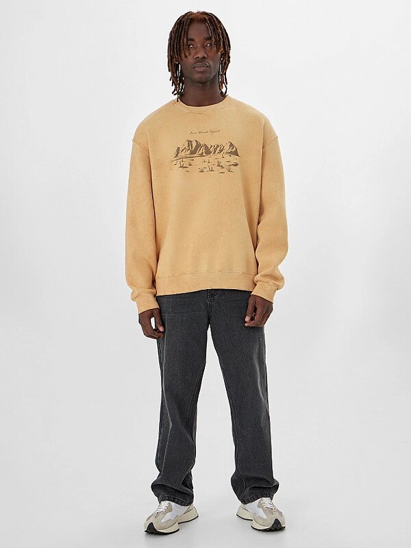 MARK FORMELLE Свитшот 558513 121901 ACID WASH песчаный +печать