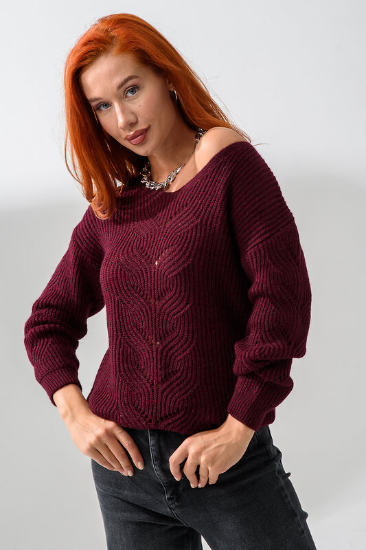 Натали Джемпер 558541 84503 бордовый