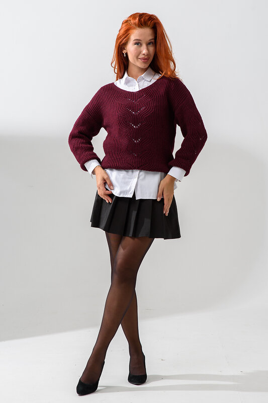 Натали Джемпер 558541 84503 бордовый