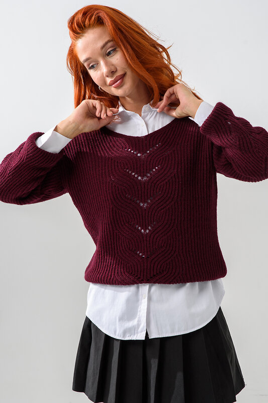 Натали Джемпер 558541 84503 бордовый