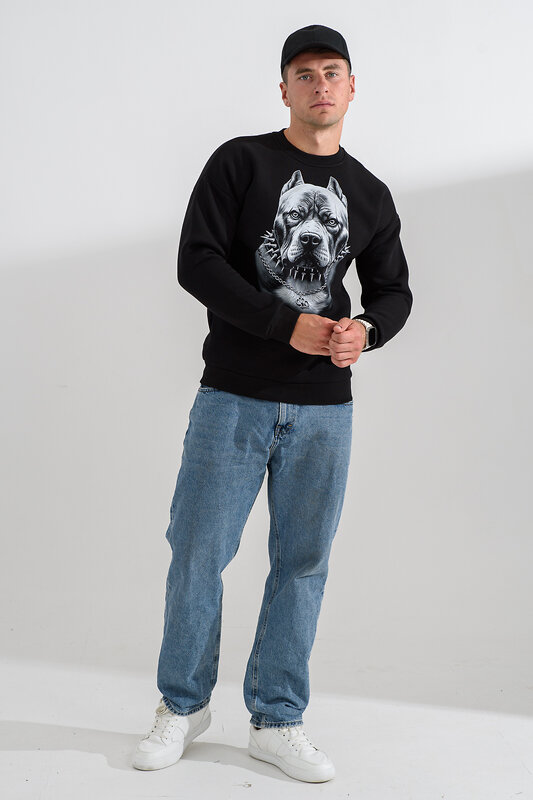 Натали Свитшот 560162 8559 черный+питбуль