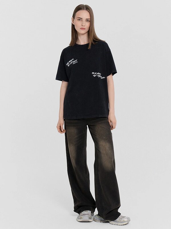 MARK FORMELLE Футболка 560559 112934 ACID WASH черный +печать