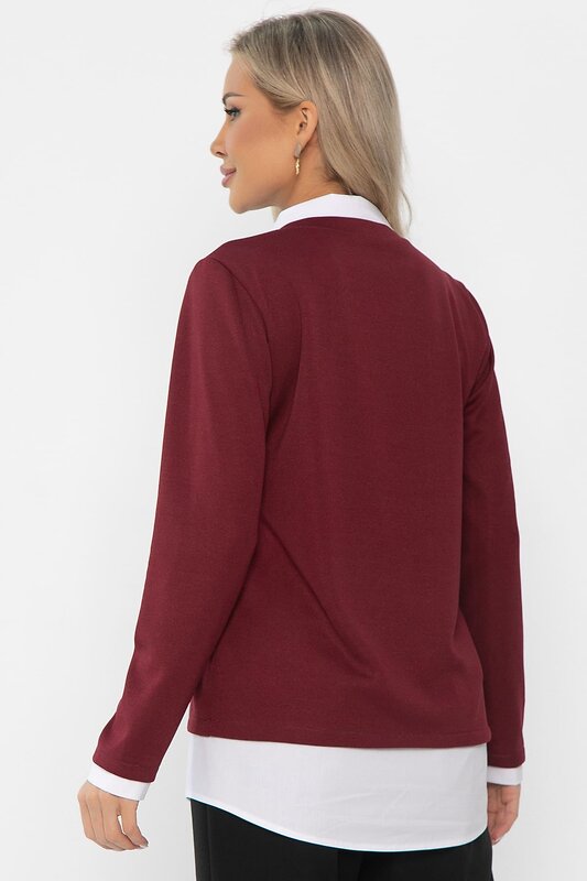 LT Collection Пуловер 561099 Б14324-12М Бордовый