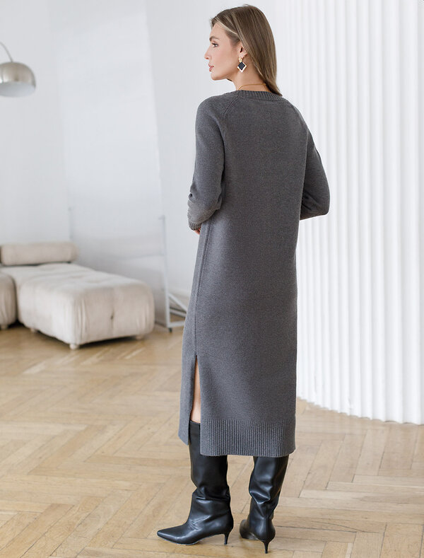 VILATTE Платье 561138 D32.107 темно-серый меланж