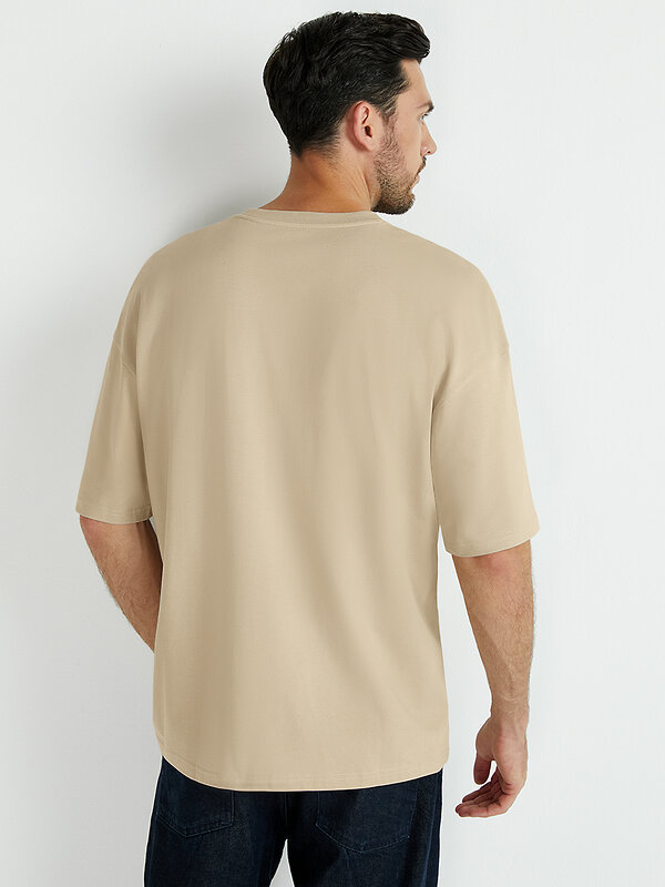 Omsa Футболка 561285 OmT_U 1302 Футболка мужская OVERSIZE, CO Beige (Бежевый)