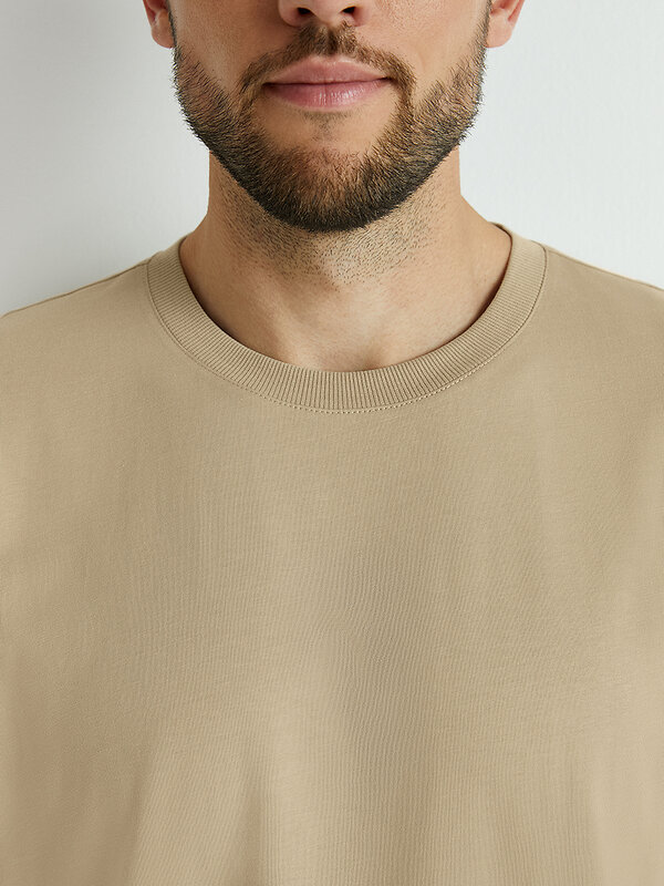 Omsa Футболка 561285 OmT_U 1302 Футболка мужская OVERSIZE, CO Beige (Бежевый)