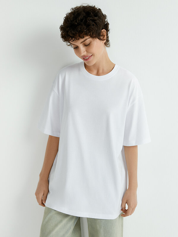 Omsa Футболка 561294 OmT_D1302 Футболка женская OVERSIZE, CO Bianco (Белый)