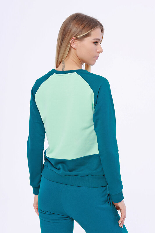 VISERDI Свитшот 90086 3124-мят 119530 Мятный/изумрудный