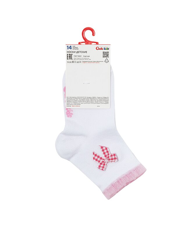 CONTE-KIDS Носки 562515 TIP-TOP (декор, бантики) 25С-1СП белый-розовый