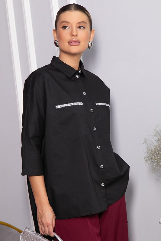 LT Collection Рубашка 562542 Б14440-10М черный