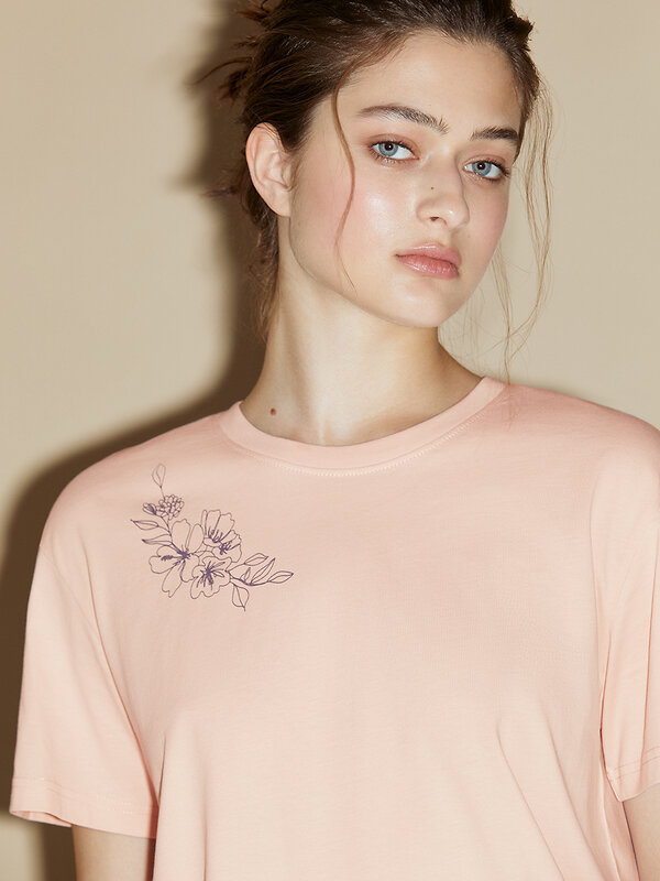 Omsa Пижама 562908 OmD 0235D FIORITO Пижама жен. (Футболка + шорты), СО Rosa Antico (Розовый)