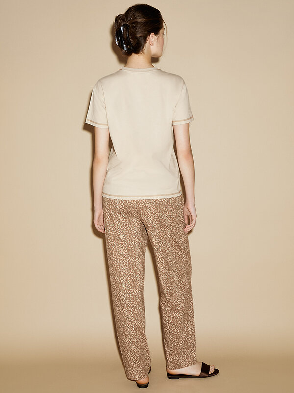 Omsa Пижама 562912 OmD 0226D FIERA Пижама жен. (Футболка + Брюки), СО Cappuccino (Коричневый)