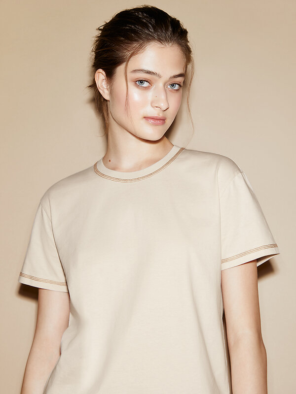 Omsa Пижама 562912 OmD 0226D FIERA Пижама жен. (Футболка + Брюки), СО Cappuccino (Коричневый)