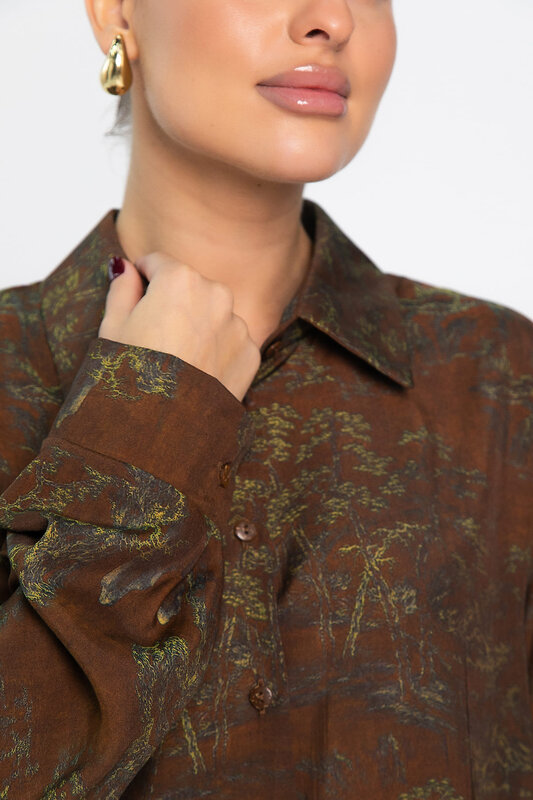LT Collection Блуза 563080 Б14433-5М коричневый