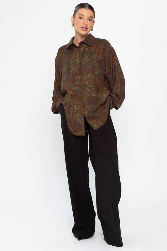 LT Collection Блуза 563080 Б14433-5М коричневый