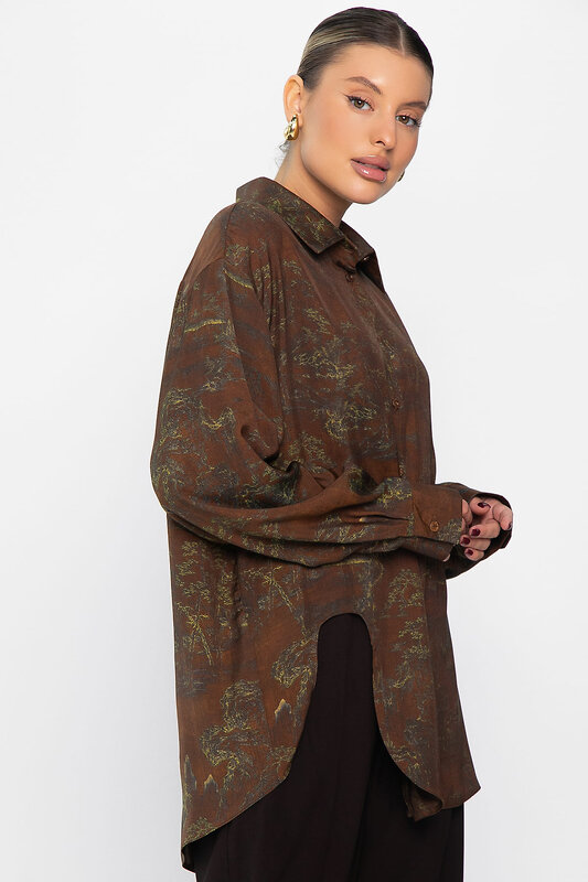 LT Collection Блуза 563080 Б14433-5М коричневый