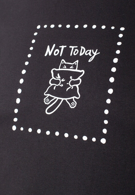 VILATTE Футболка 563561 D49.136 черный_not today