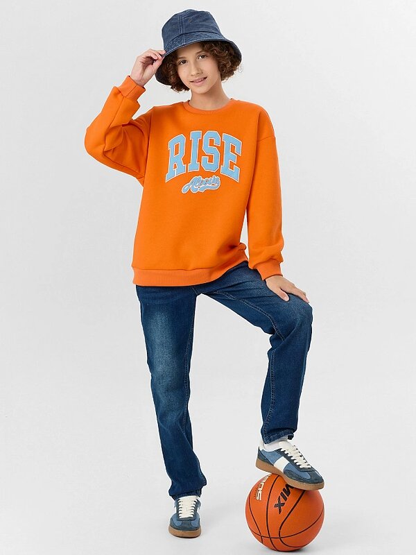 MARK FORMELLE Свитшот 563646 123447 мандарин +печать