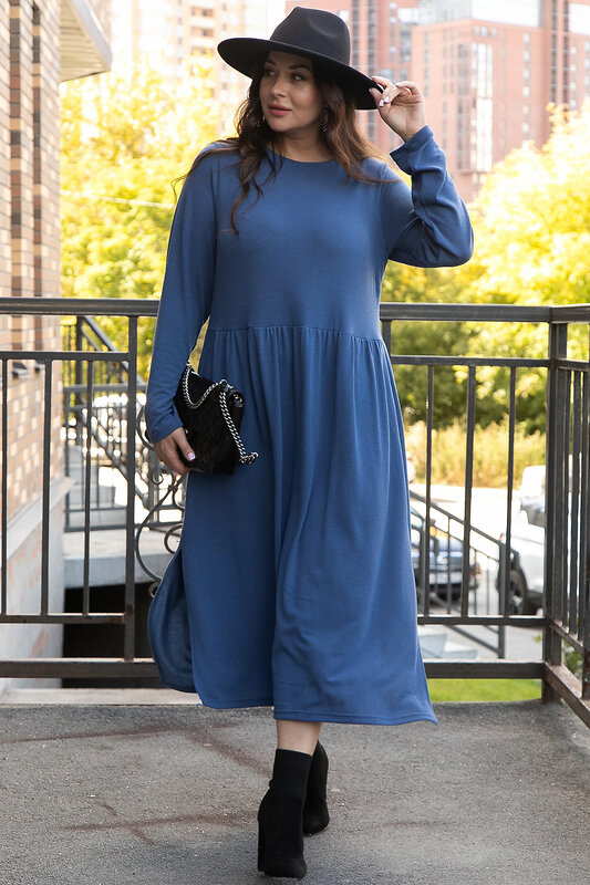 LT Collection Платье 563749 П14443-25М синий