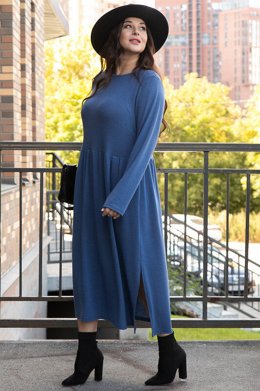 LT Collection Платье 563749 П14443-25М синий