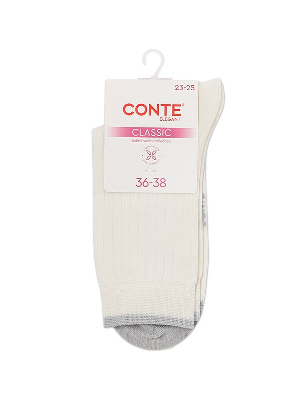 Conte elegant Носки 564159 CLASSIC 25С-32СП молочный-серый