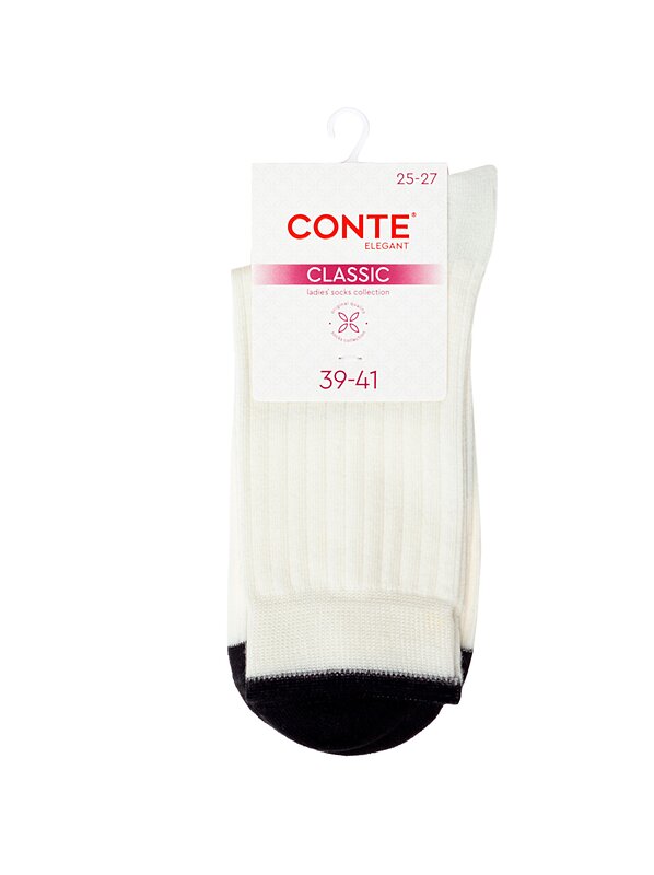 Conte elegant Носки 564160 CLASSIC 25С-32СП молочный-черный
