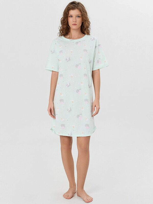 MARK FORMELLE Сорочка 564335 572371 котики на мятном1