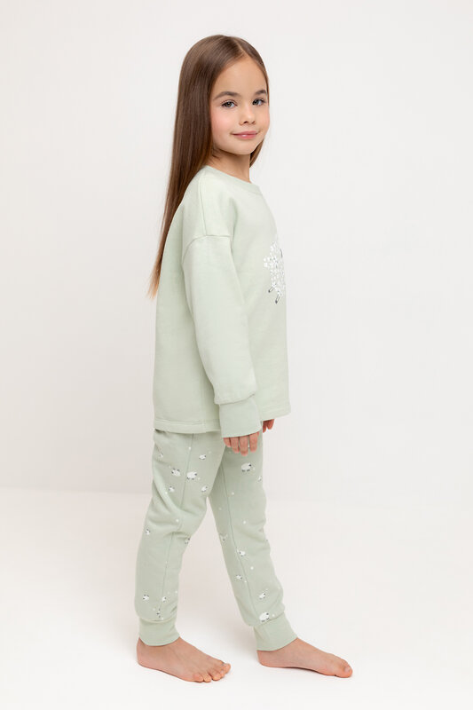 CROCKID Пижама 564956 К 1567 морская пена, овечки