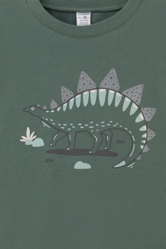 CROCKID Пижама 564959 К 1567 зеленый мох, динозавры