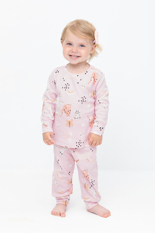 CROCKID Пижама 564980 К 1552 холодно-розовый, детские мечты
