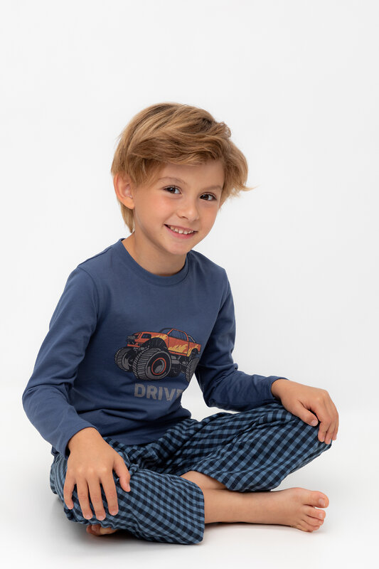 CROCKID Пижама 564985 К 1600 грозовая туча, маленькая клетка