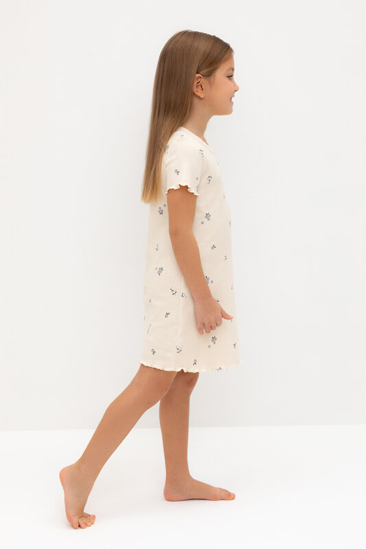 CROCKID Сорочка 564989 К 1180 айвори, голубика и цветы