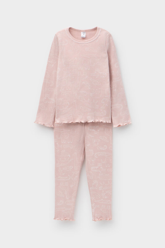 CROCKID Пижама 565000 К 1601/24 зоопарк на дымчатой розе