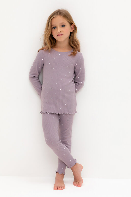 CROCKID Пижама 565004 К 1618 морской туман, мини сердечки