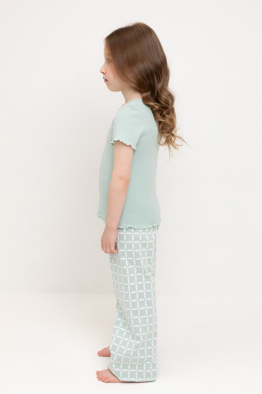 CROCKID Пижама 565008 К 1636 голубая дымка, морская клетка