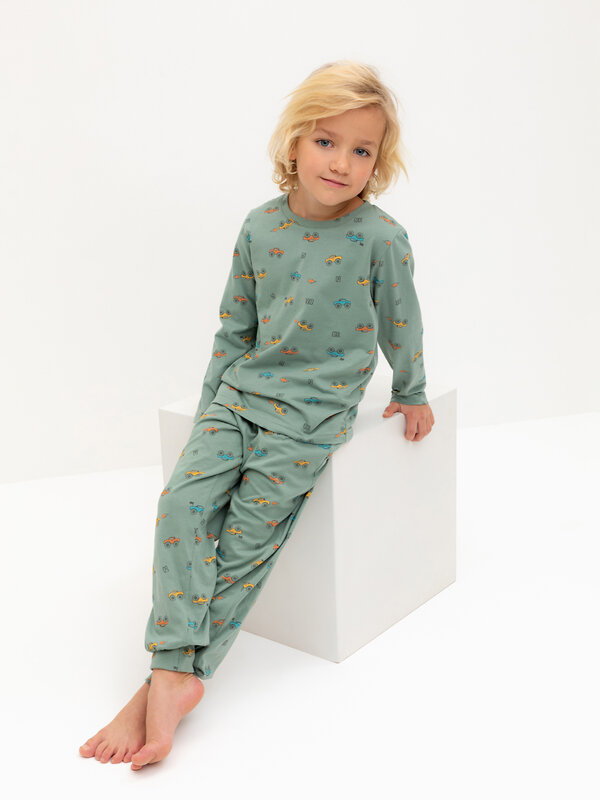 CROCKID Пижама 565010 К 1561 весенний зеленый, гонки