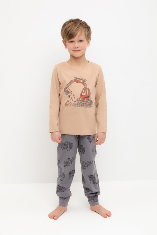CROCKID Пижама 565011 К 1606 кунжут, дорожная техника